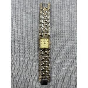 Vintage Men’s Bulova Gold Nugget Diamond Quartz 18k GP Swiss Watch